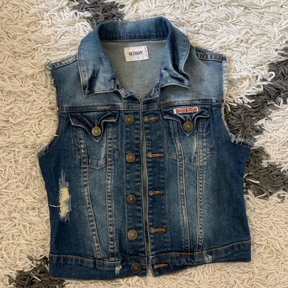 sleeveless denim jacket for girls